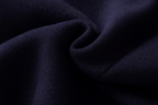 Mens overcoat in Navy, close-up of the fabric