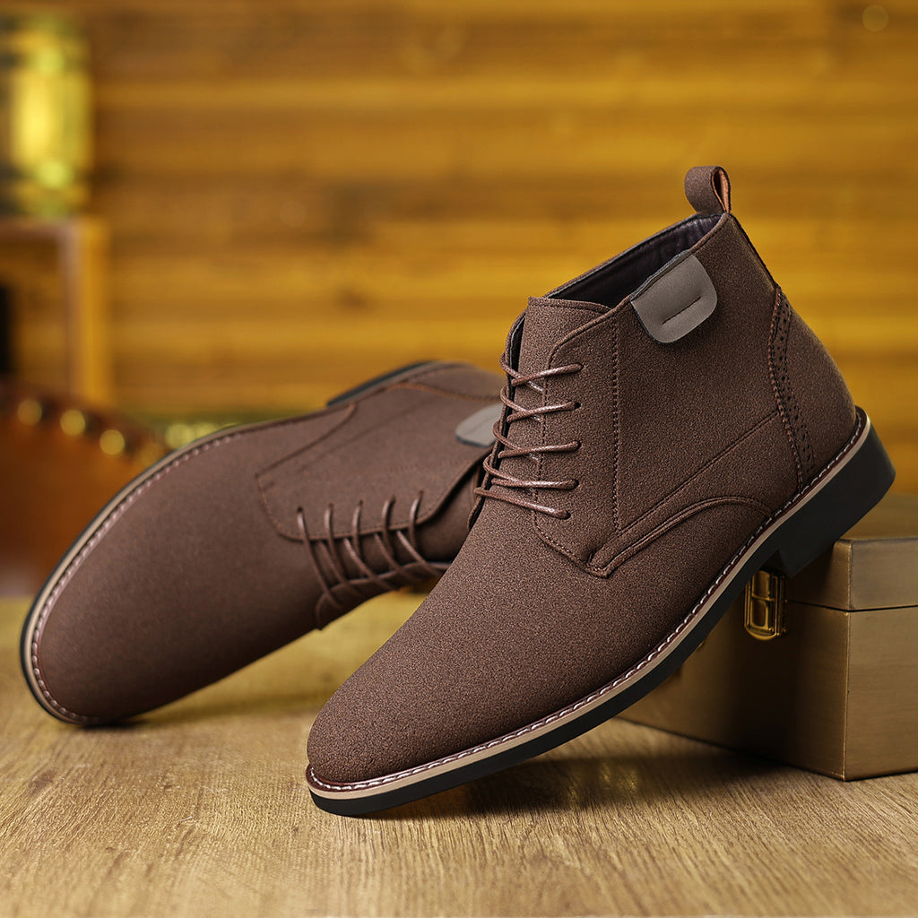 Lace Up Chukka Boots with Round Toe