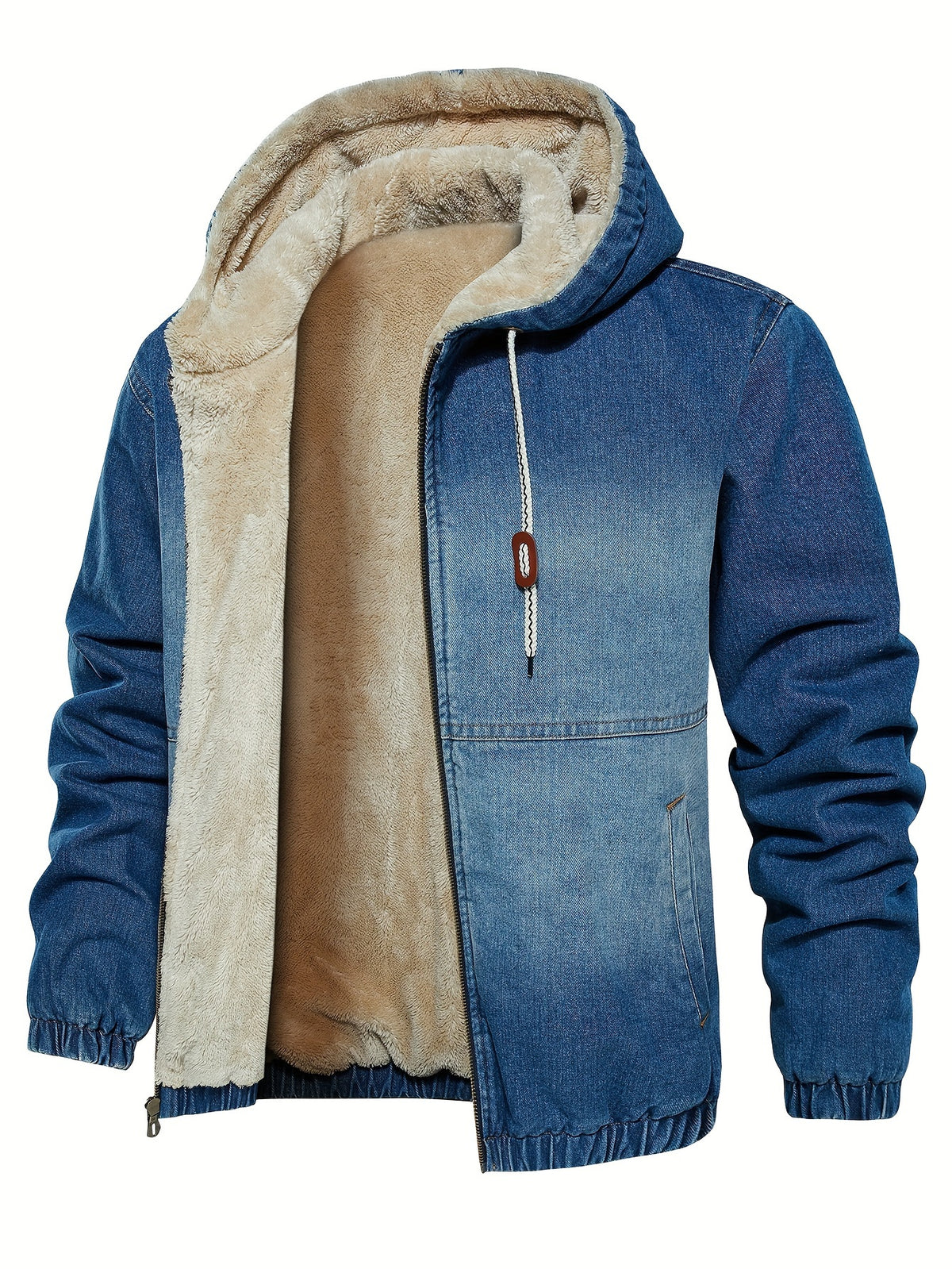 Sherpa Lined Denim Jacket for men, detail 1