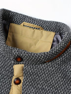 Knit Shoulder Quilted Jacket for Men, view 12