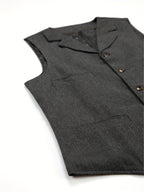 Herringbone Suit Vest for Men with Button Front