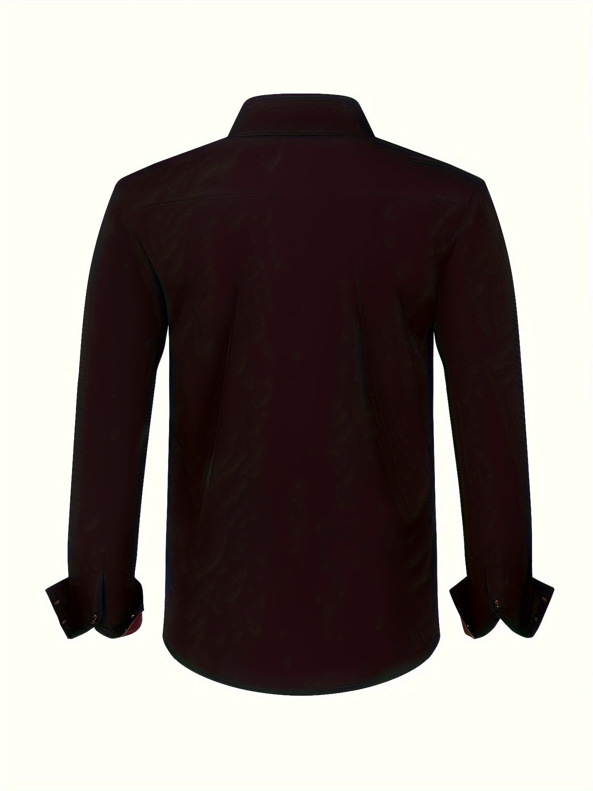Mens dress shirt in Black, back view