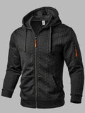 Cable Knit Zip Hoodie for men, detail 1