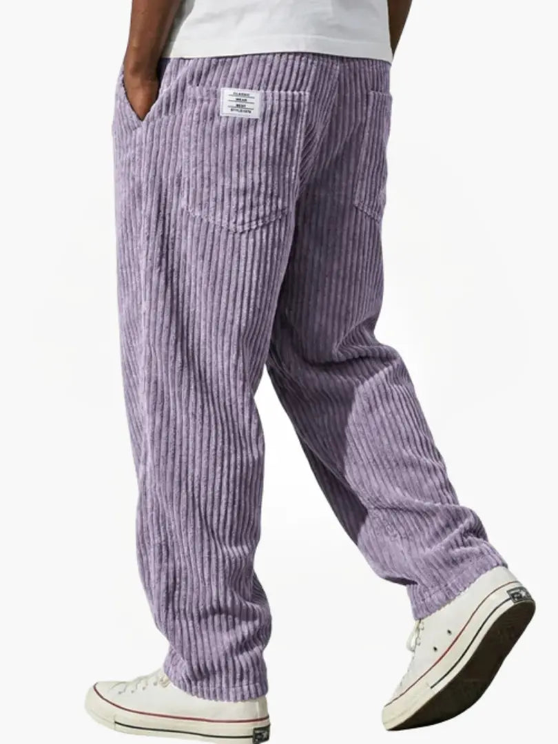 Purple Corduroy Pants for men