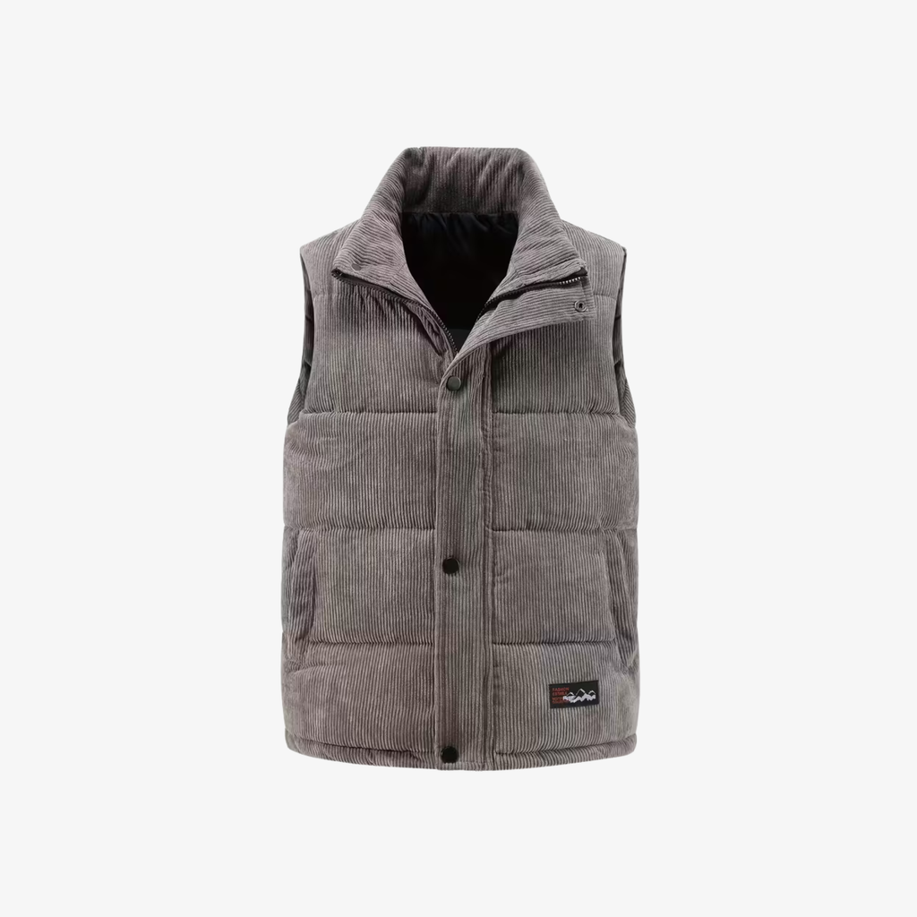 Gray Puffer Vest for men