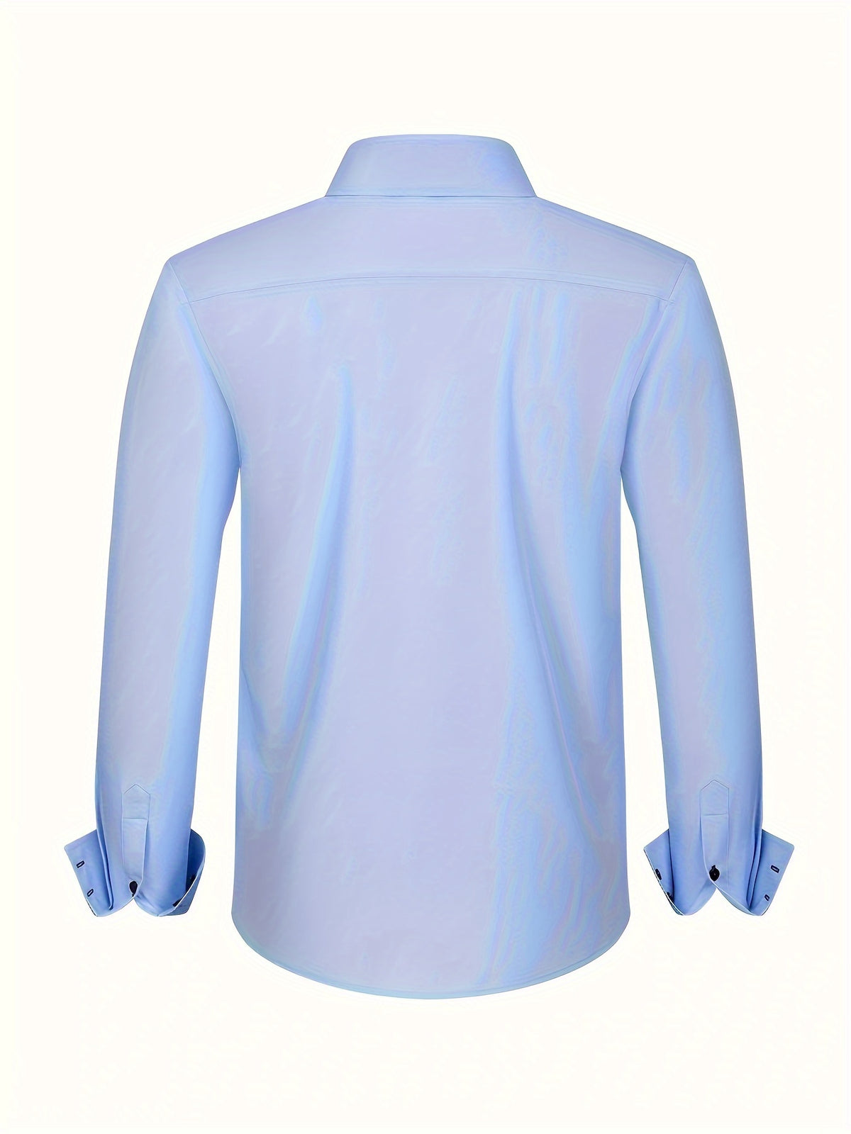 Mens dress shirt in Light Blue, back view