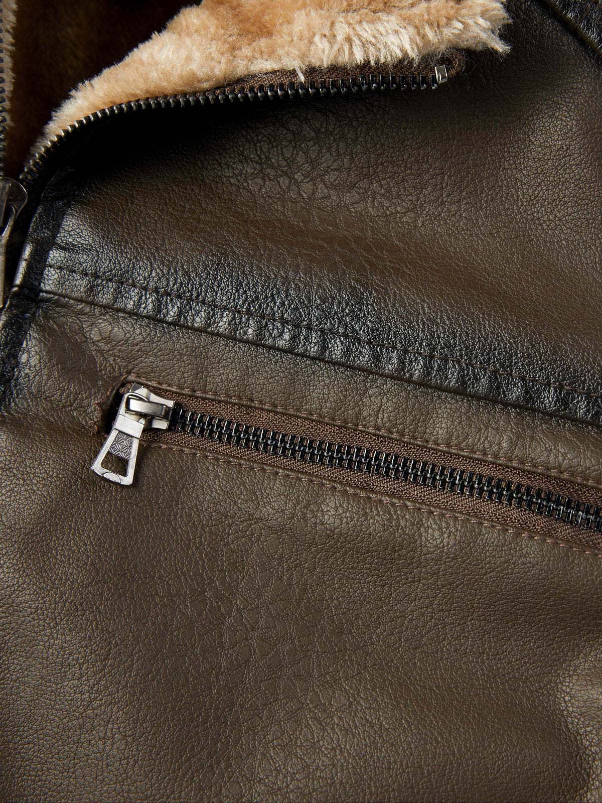 Leather Biker Jacket for men, detail 13