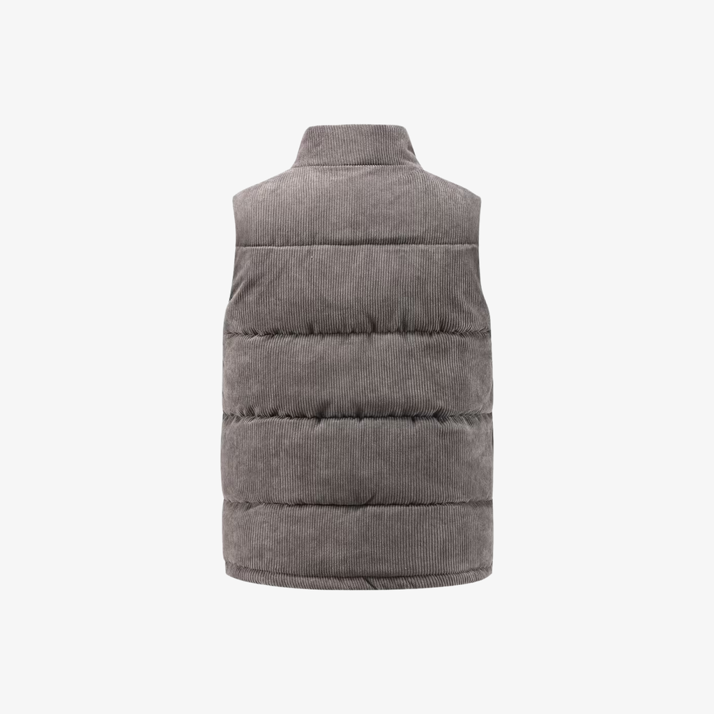 Gray Puffer Vest for men, view 3