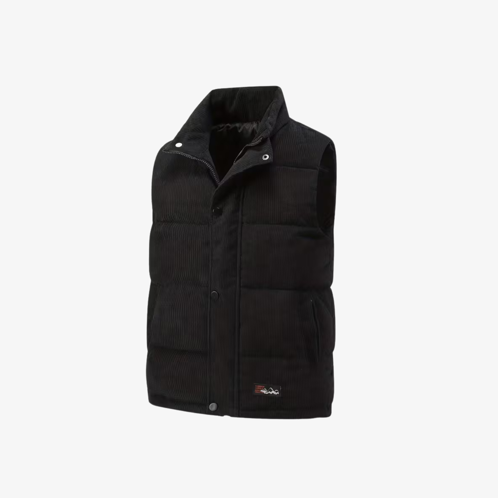 Black Puffer Vest for men, view 5