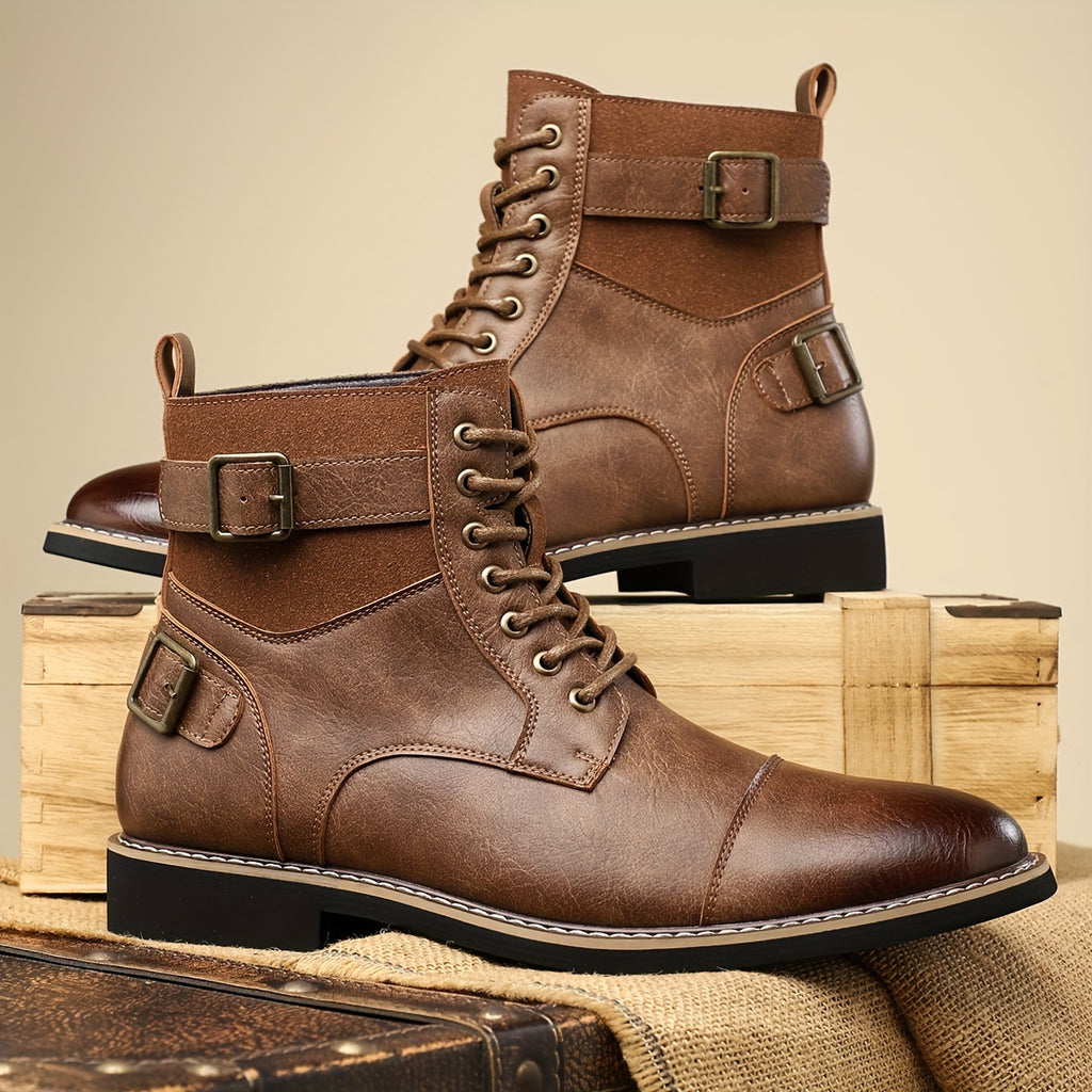 Dark Brown Ankle Boots for men, view 3