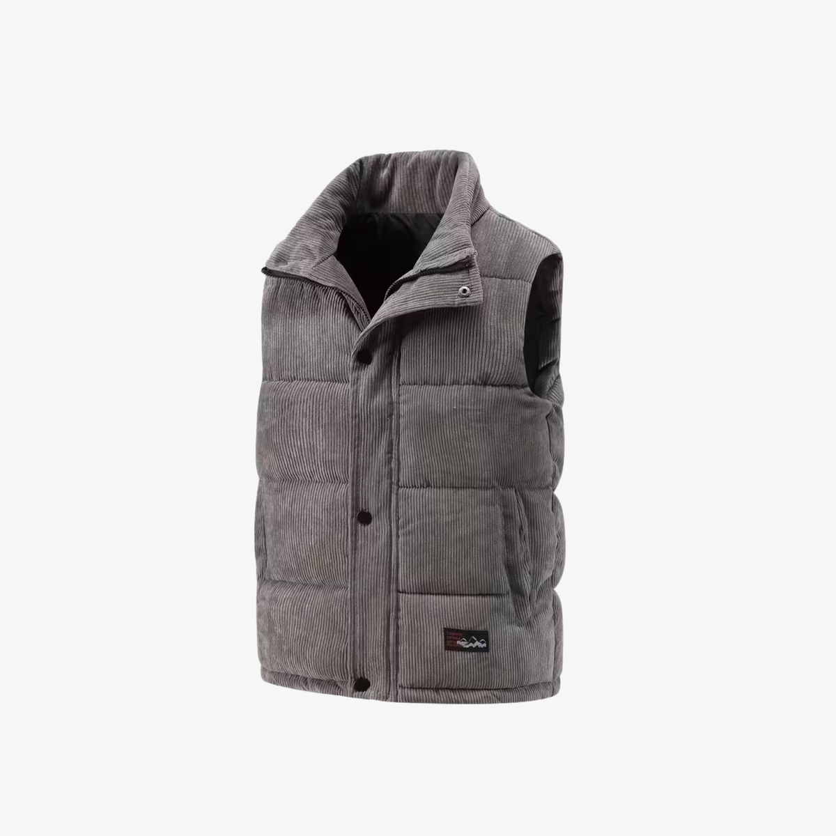 Gray Puffer Vest for men, view 2