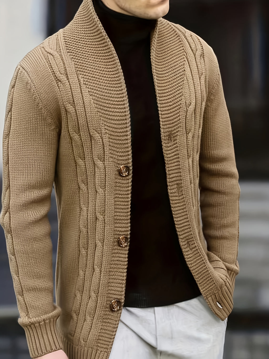 Shawl Collar Cardigan for men, detail 11