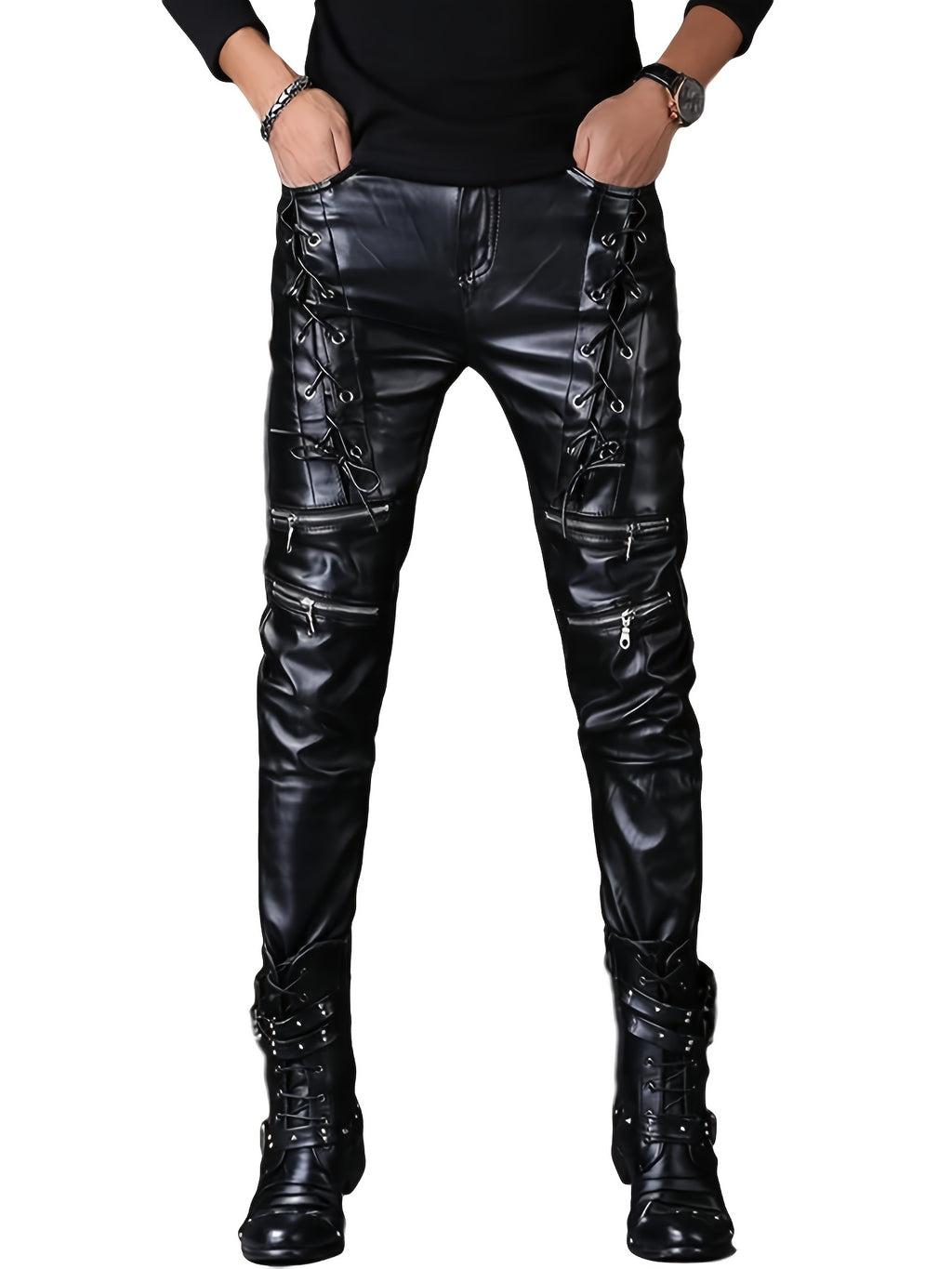 Faux Leather Pants for men, detail 1