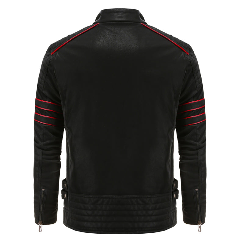 Leather Biker Jacket for men, detail 2