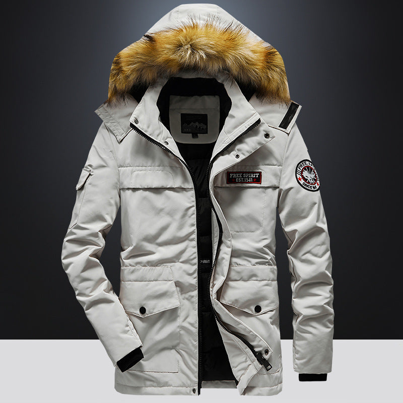 White Military Parka for men
