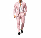 Mens suit in Blush, single button blazer and pants