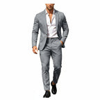 Mens suit in Gray, single button blazer and pants