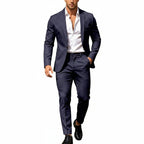 Mens suit in Navy, single button blazer and pants
