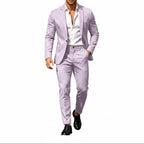 Mens suit in Lavender, single button blazer and pants