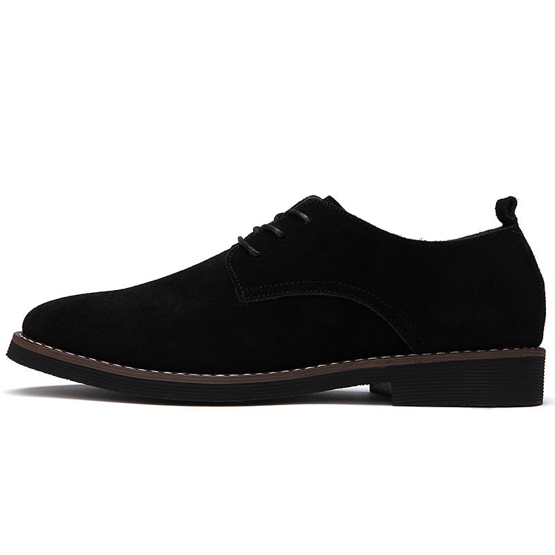 Suede derby shoes for men with lace up