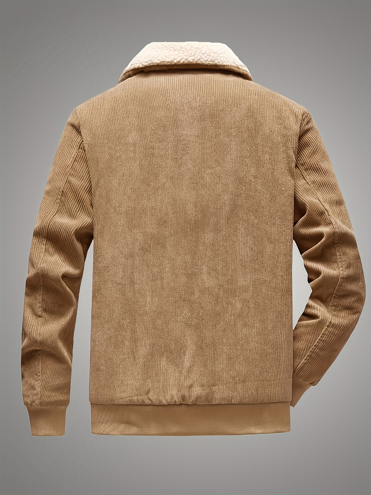 Chest Pockets Shirt Jacket with Sherpa Lining
