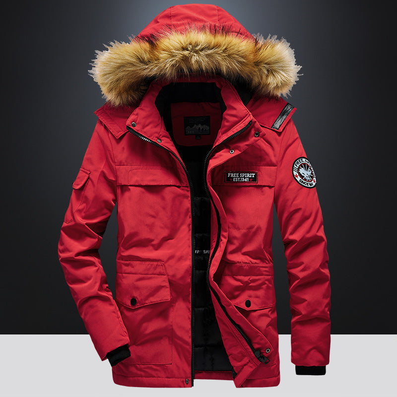 Red Military Parka for men