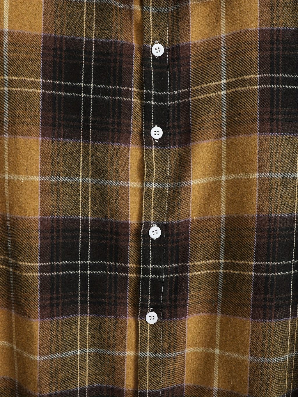 Plaid Check Flannel Shirt with Button Front