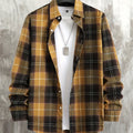 Plaid Check Flannel Shirt with Button Front