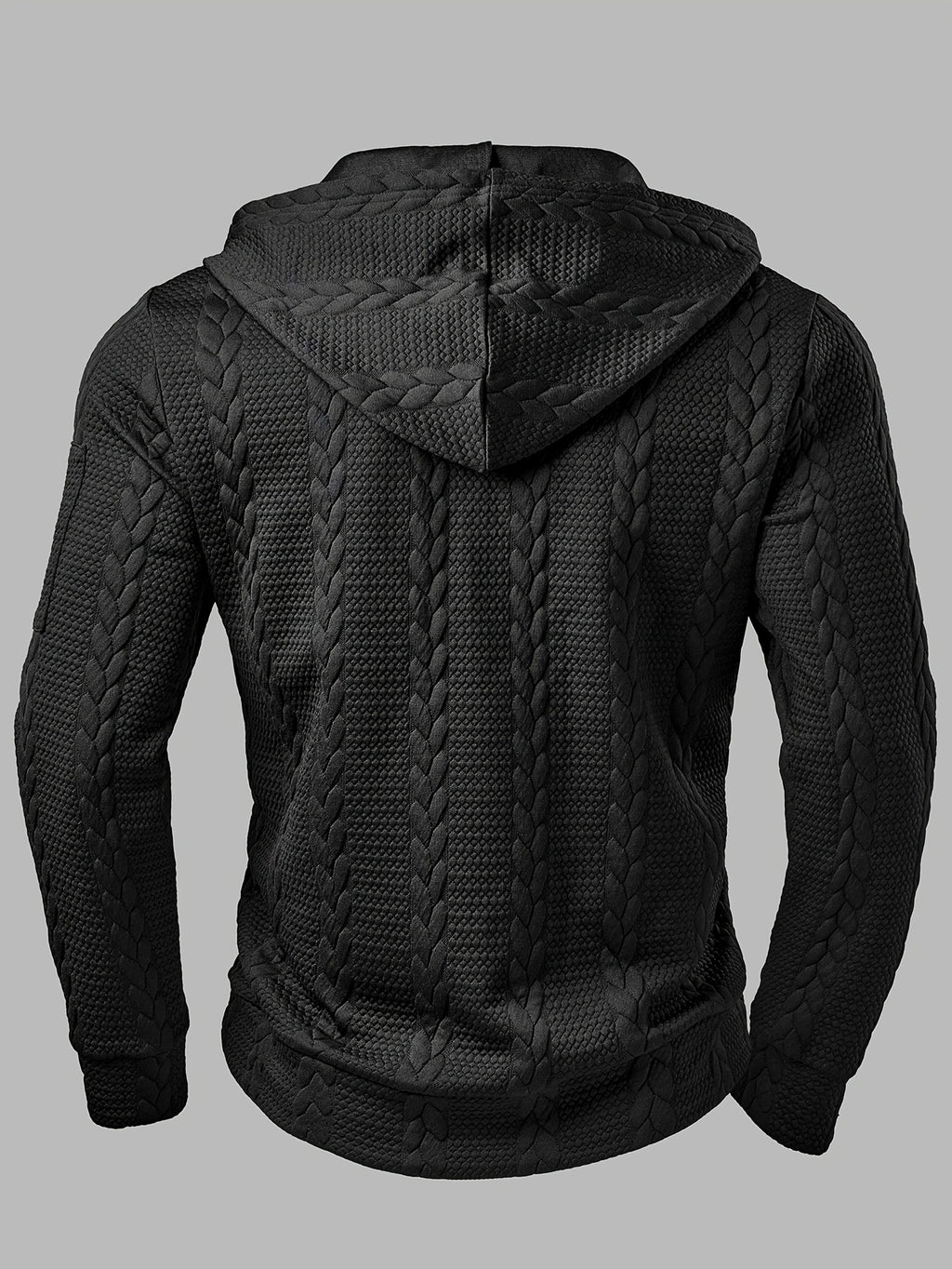 Cable Knit Zip Hoodie for men, detail 3