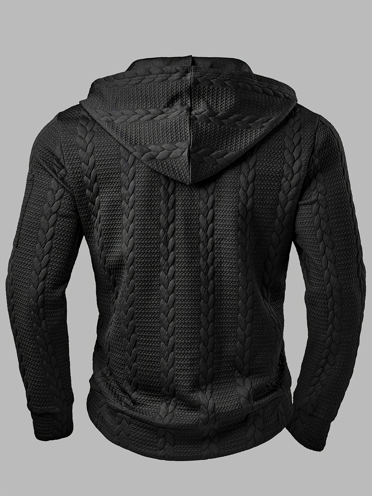 Cable Knit Zip Hoodie for men, detail 3