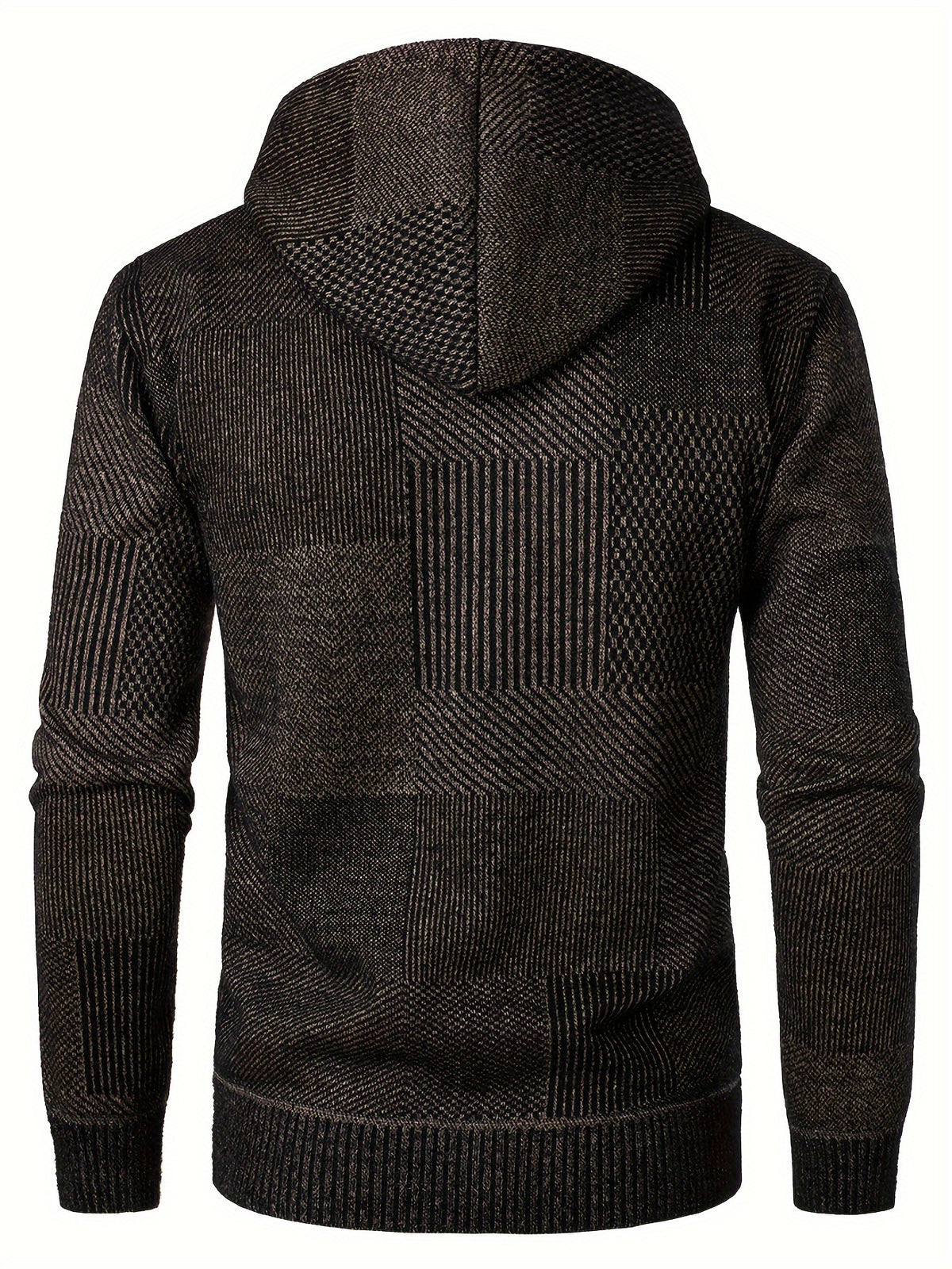 Fleece Lined Knit Hoodie for men, detail 3