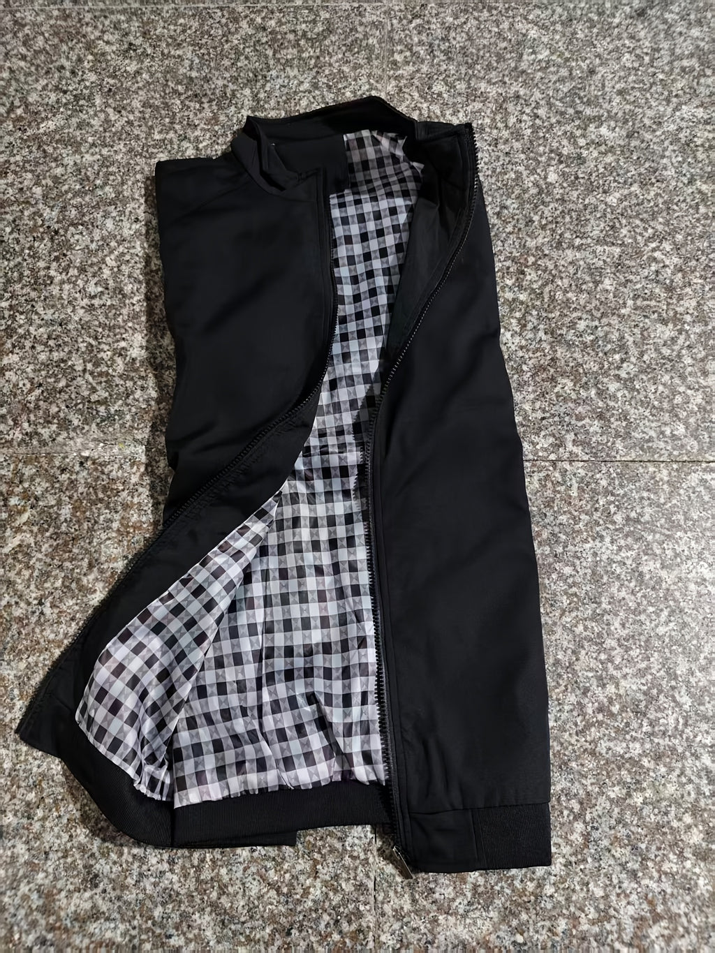 Check Lining Work Jacket with Stand Collar