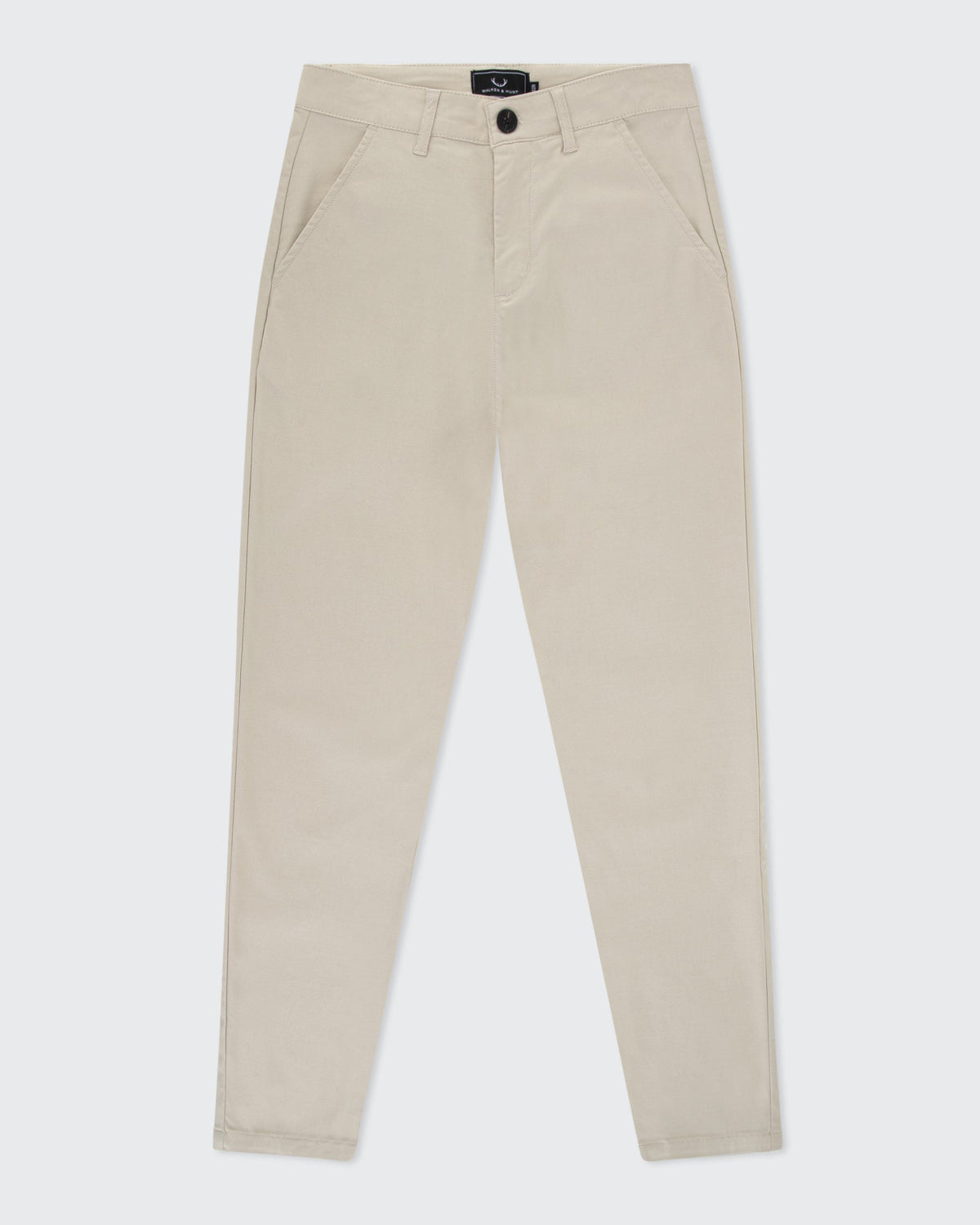 Flat Front Chinos with Tapered Leg