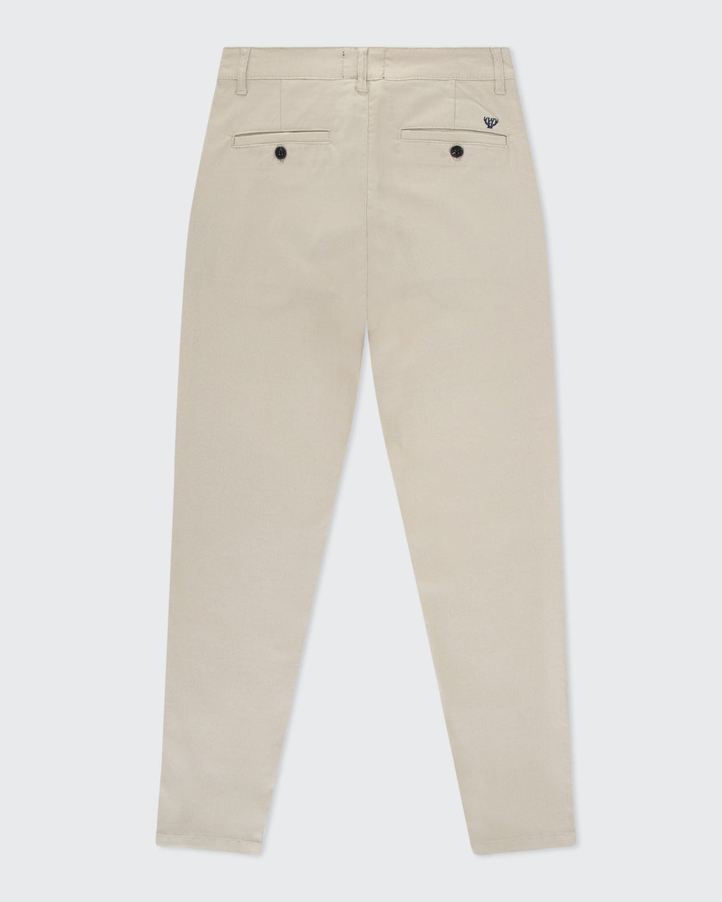 Flat Front Chinos with Tapered Leg