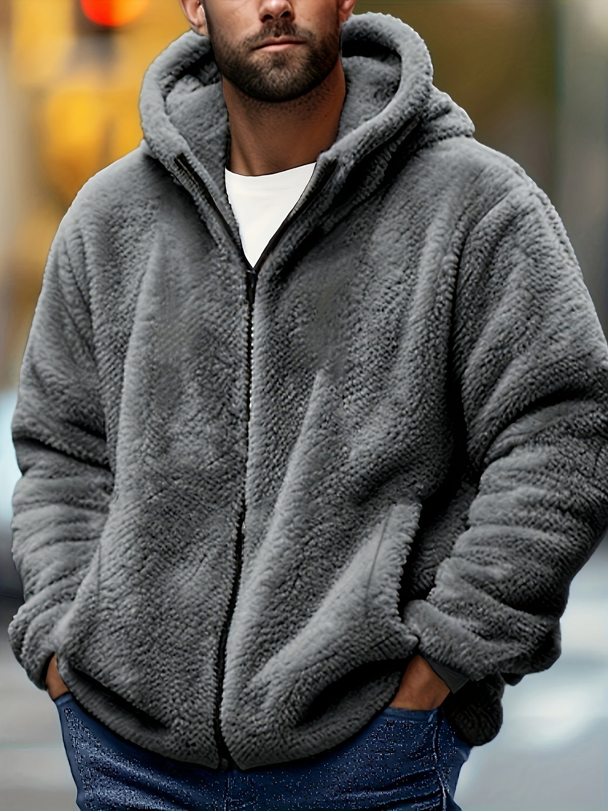 Sherpa Fleece Jacket for men, detail 4