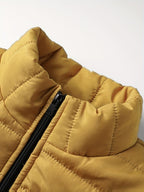 Lightweight Puffer Jacket for Men with Stand Collar