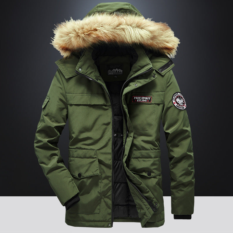 Green Military Parka for men