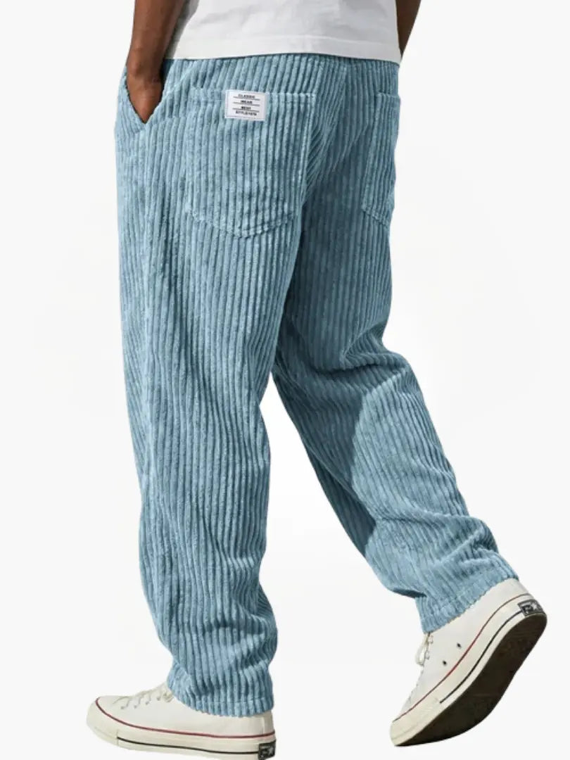 Light Blue Corduroy Pants for men