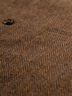 Herringbone Suit Vest for Men with Button Front