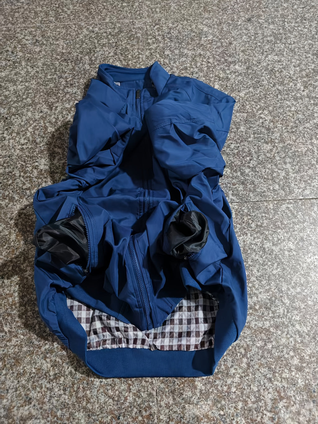 Check Lining Work Jacket with Stand Collar