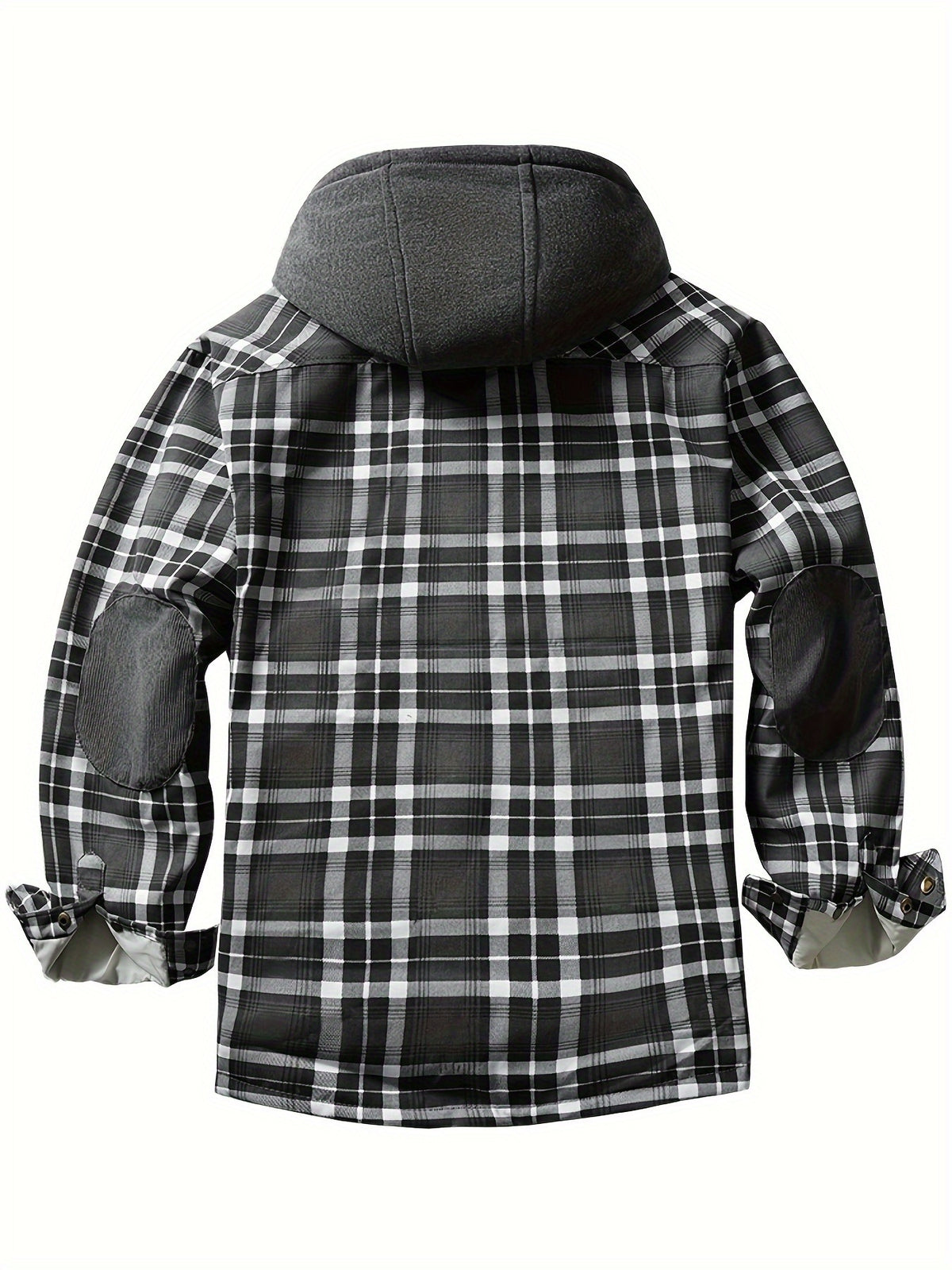 Hooded Flannel Shirt Jacket for men, detail 4