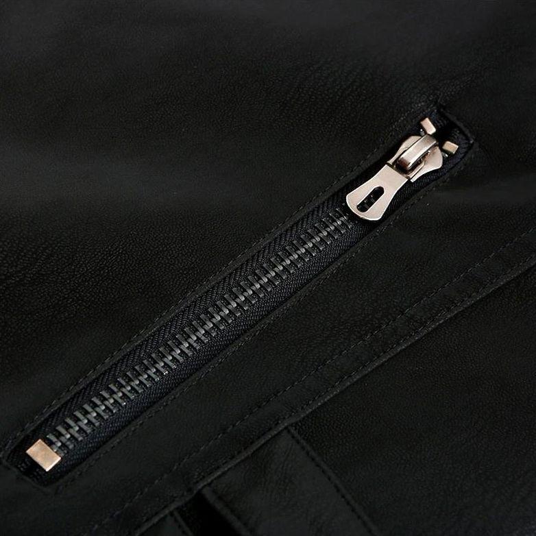 Leather Biker Jacket for men, detail 6