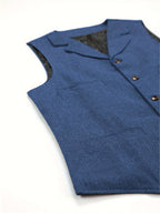 Herringbone Suit Vest for Men with Button Front