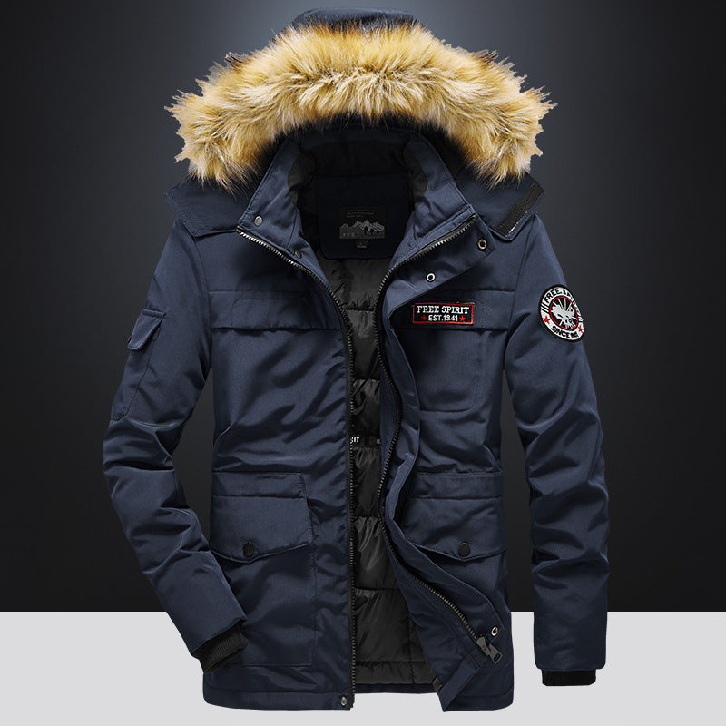 Dark Blue Military Parka for men