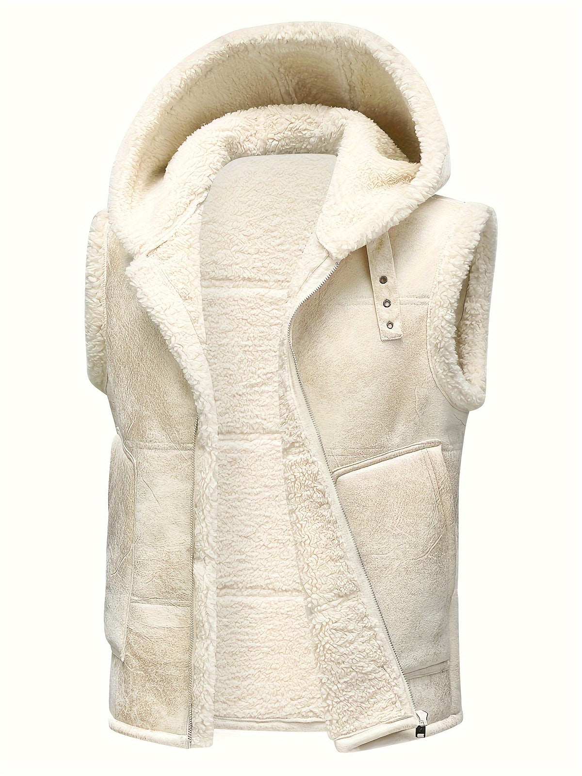 Shearling Hooded Vest for men, detail 17