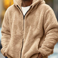 Tan Sherpa Fleece Jacket for men
