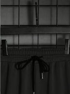 Mens tracksuit in Taupe Black, close-up of the drawstring waist