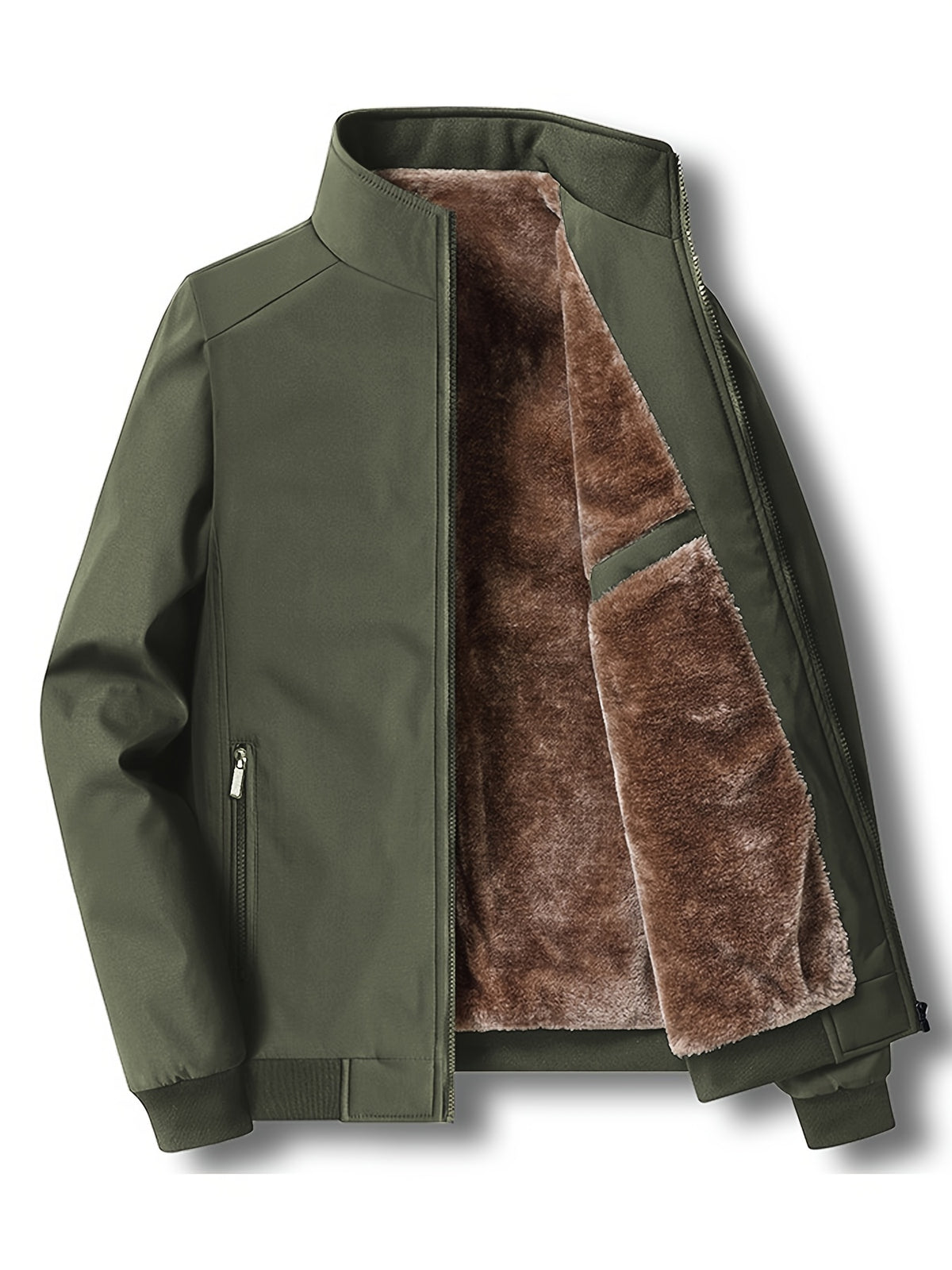 Fleece Jacket with Stand Collar