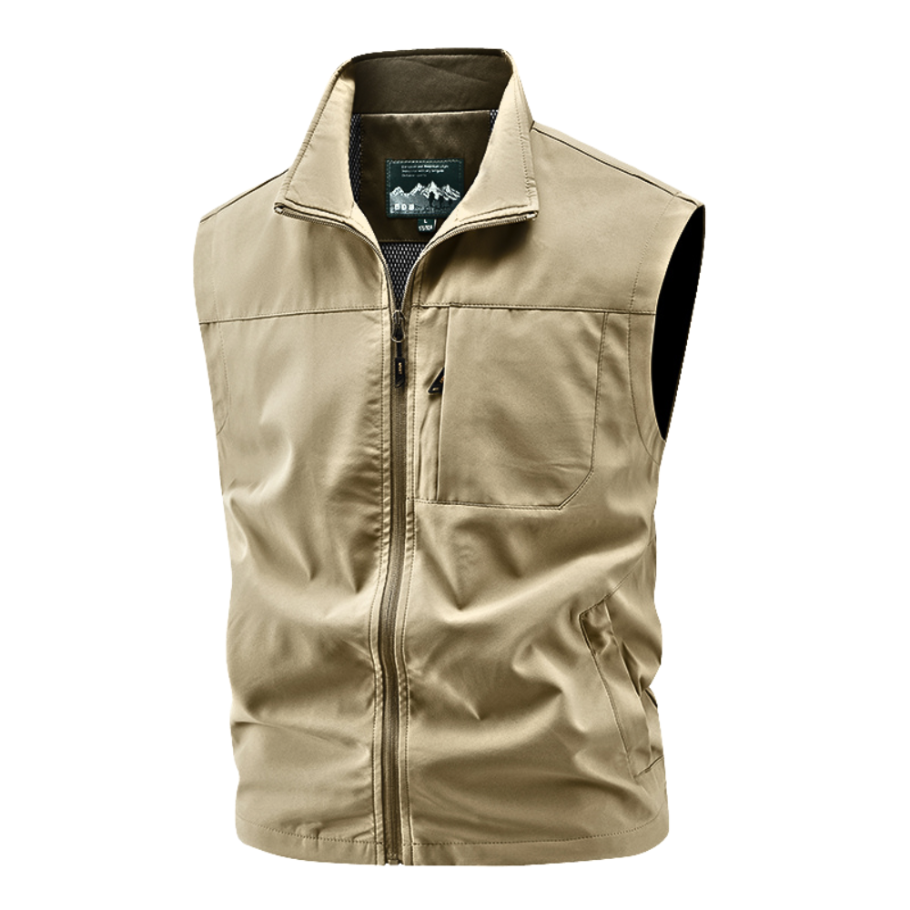 Beige Utility Vest for men