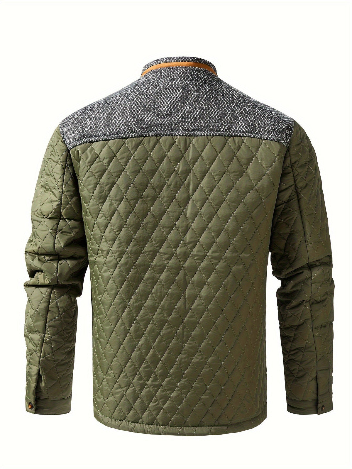 Knit Shoulder Quilted Jacket for Men, view 1